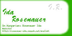 ida rosenauer business card
